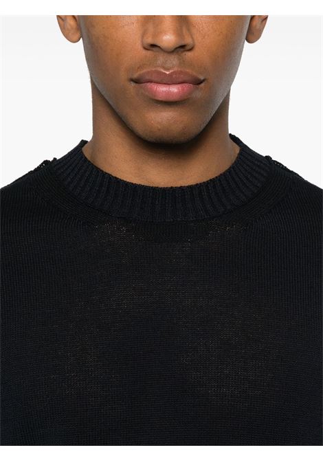 Blue knitted jumper Yohji yamamoto - men Yohji Yamamoto | HPK113821